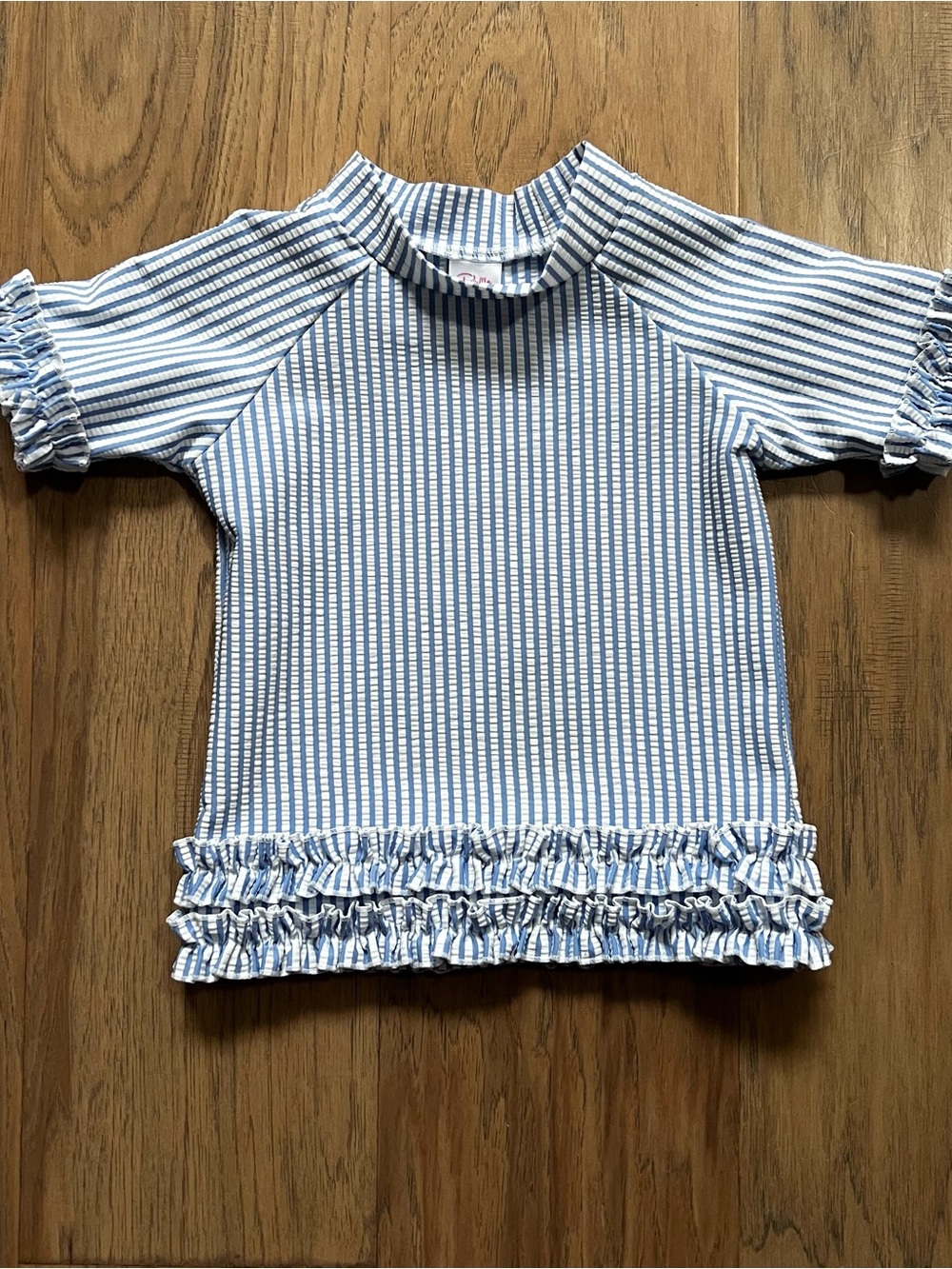 Ruffle Butts Striped Swim Top Sz 3T